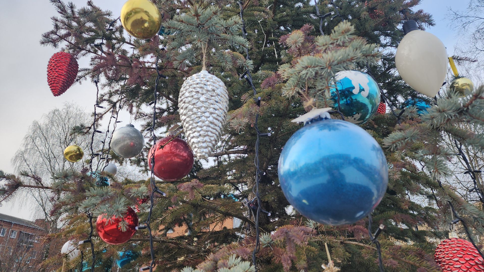 волоколамск, зима в подмомсковье, украшение города,