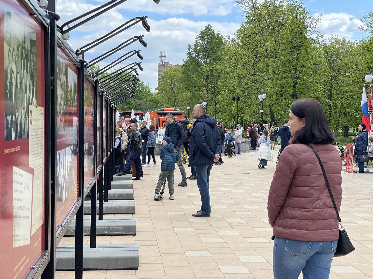 Праздник, парк, люди, 9 мая