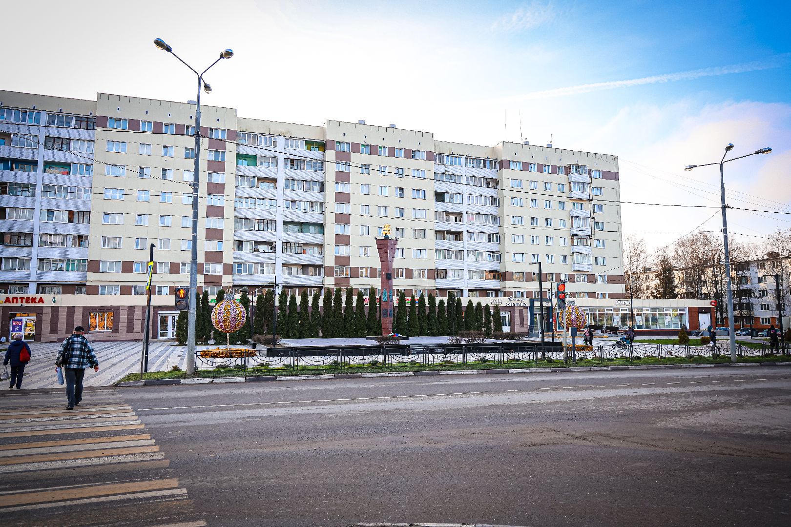 клин, общество, зима в подмомсковье, благоустройство, украшение города к новому году,