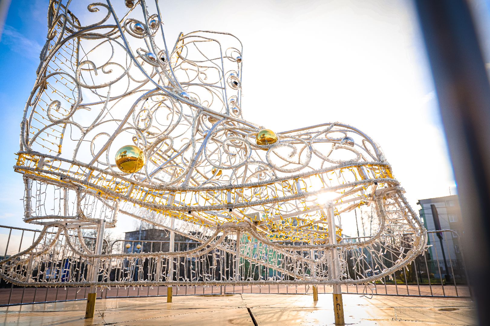 клин, общество, зима в подмомсковье, благоустройство, украшение города к новому году,