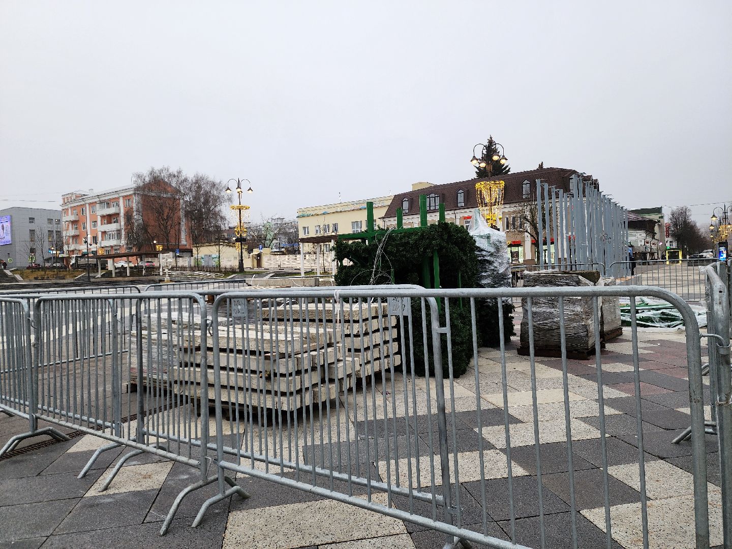 Ногинск, Украшения, Новый год, Сквер, Елка, Общество,