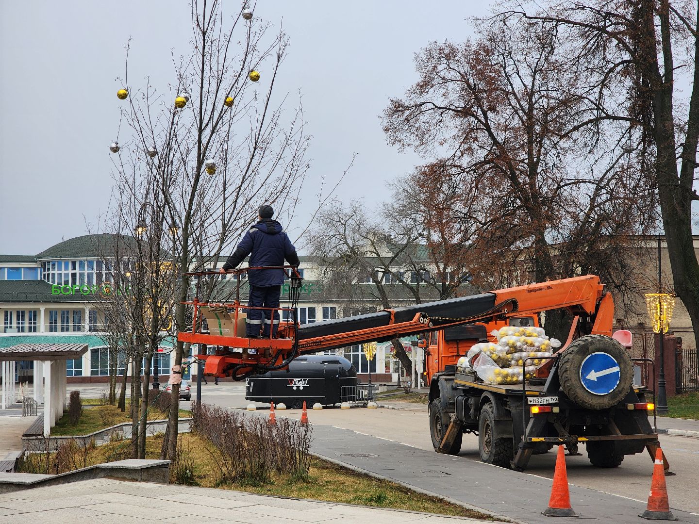 Ногинск, Украшения, Новый год, Сквер, Елка, Общество,