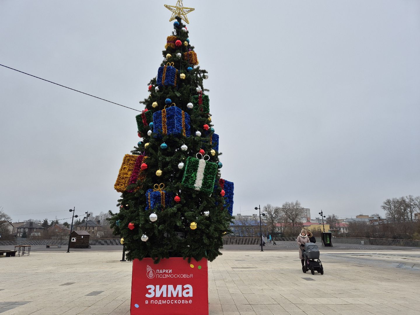 орехово-зуево, зима в подмомсковье, новогоднее оформление,