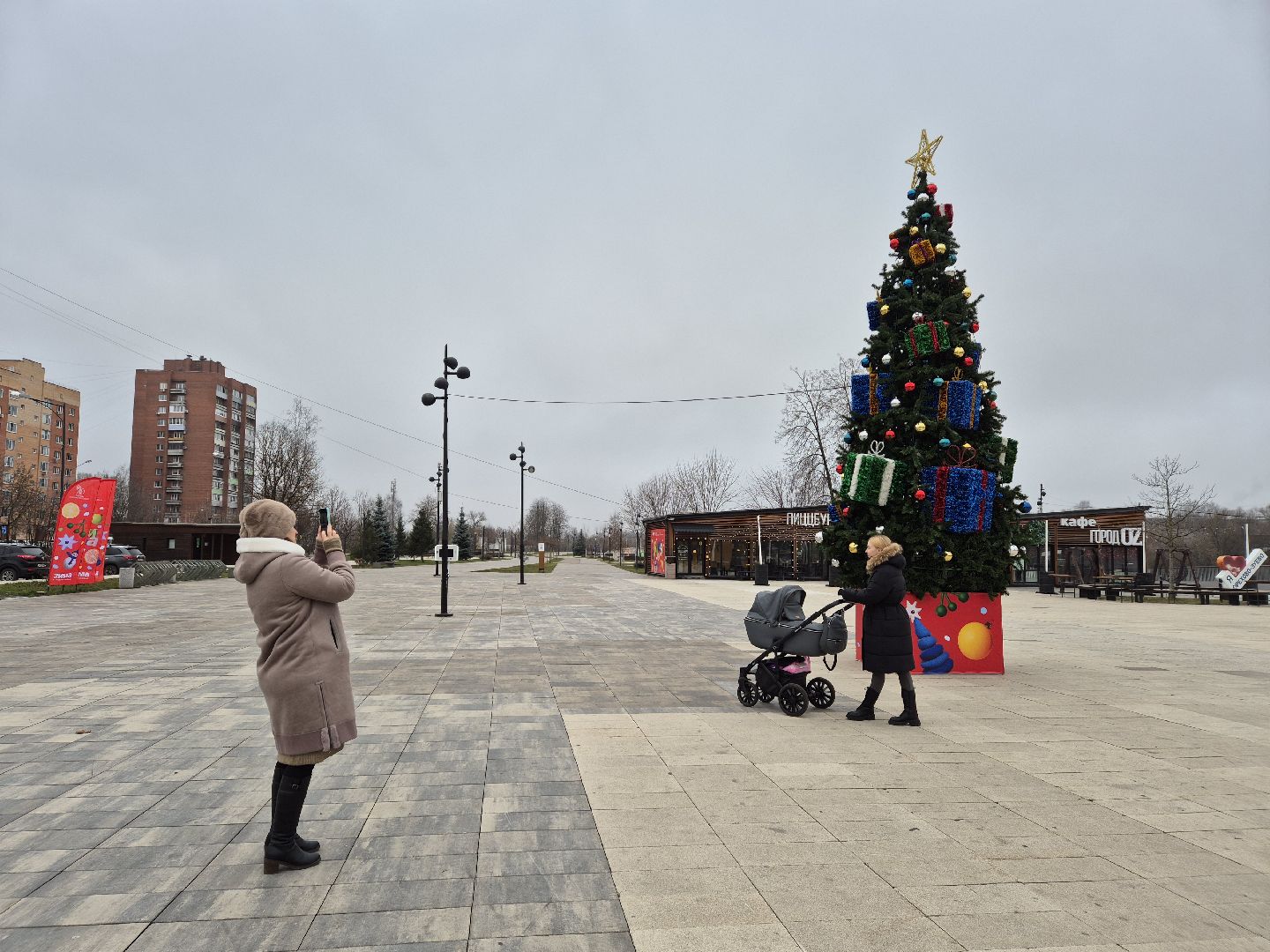 орехово-зуево, зима в подмомсковье, новогоднее оформление,