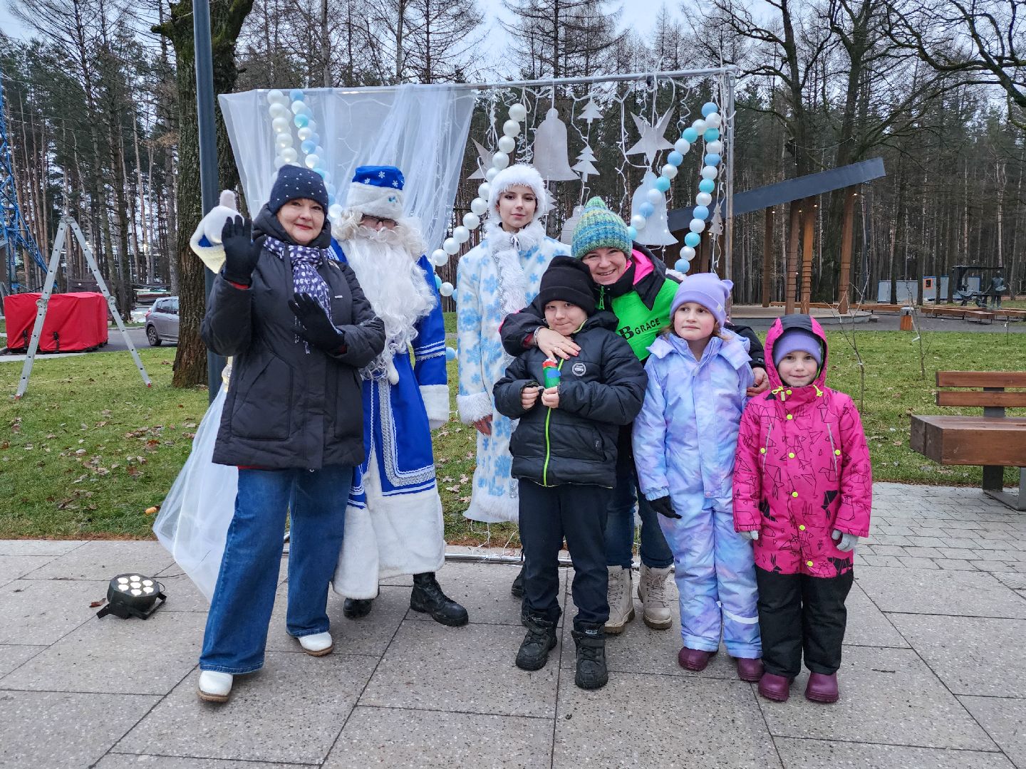 Подольск, Парк дубрава, Открытие зимнего сезона, Зажгли елку,
