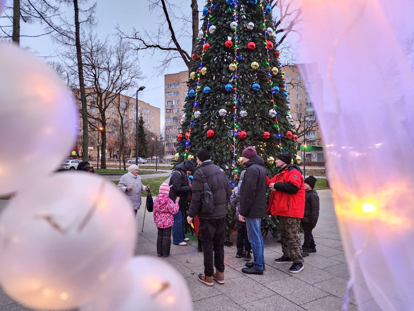 Подольск, Парк дубрава, Открытие зимнего сезона, Зажгли елку,
