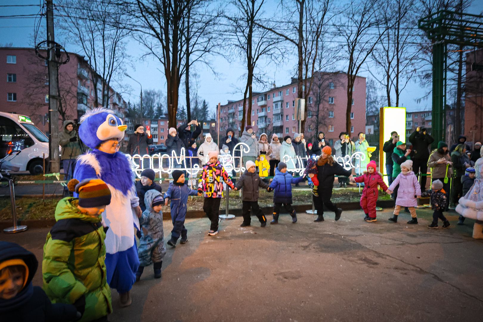 клин, общество, зима в  подмосковье, открытие резиденции деда мороза,