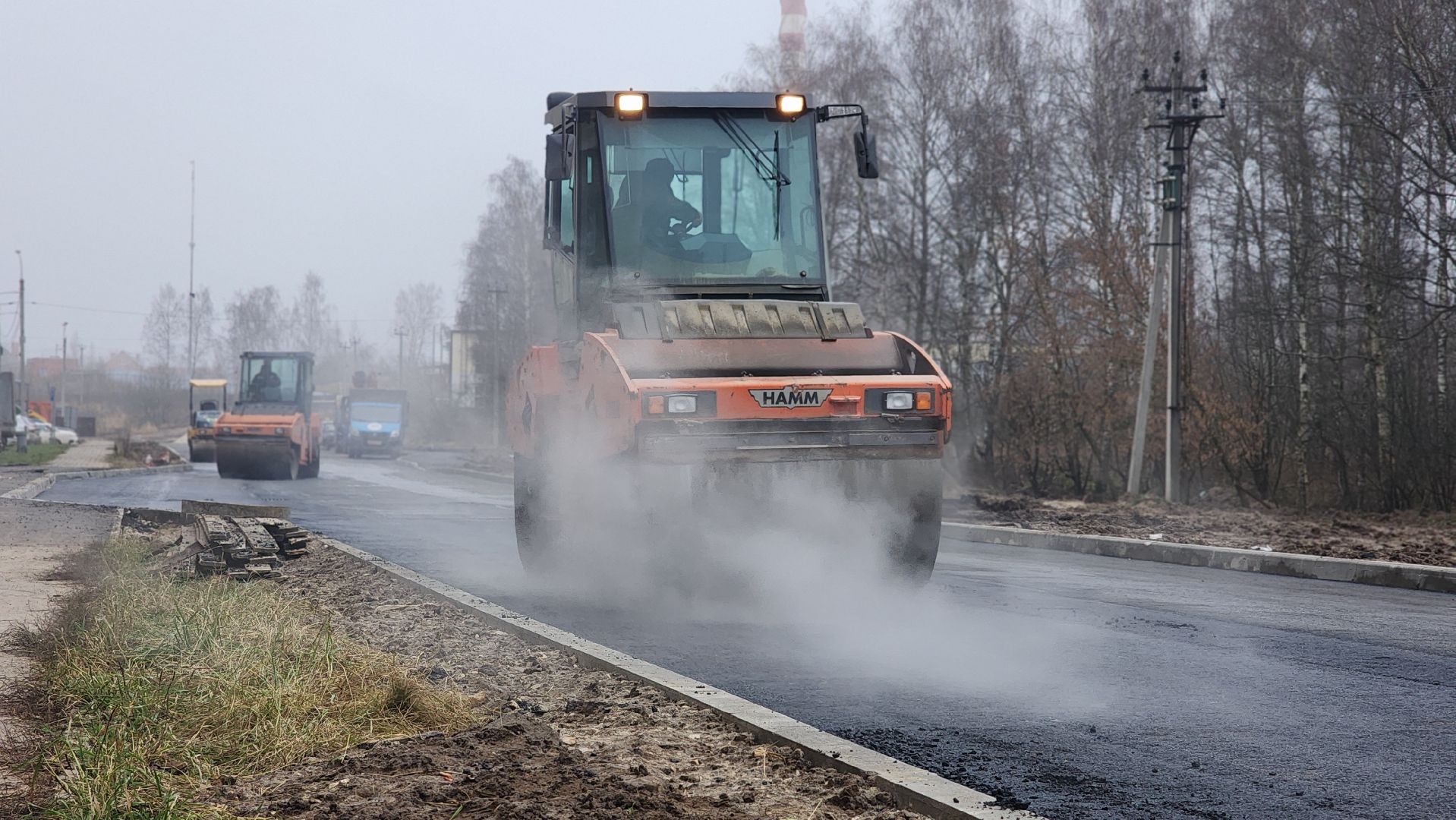 дороги, строительство дороги, лосино-петровский,