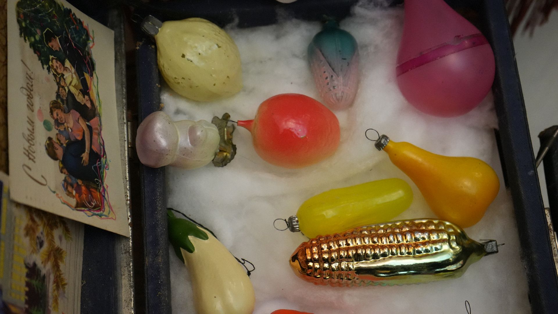 новый год,  старые игрушки,