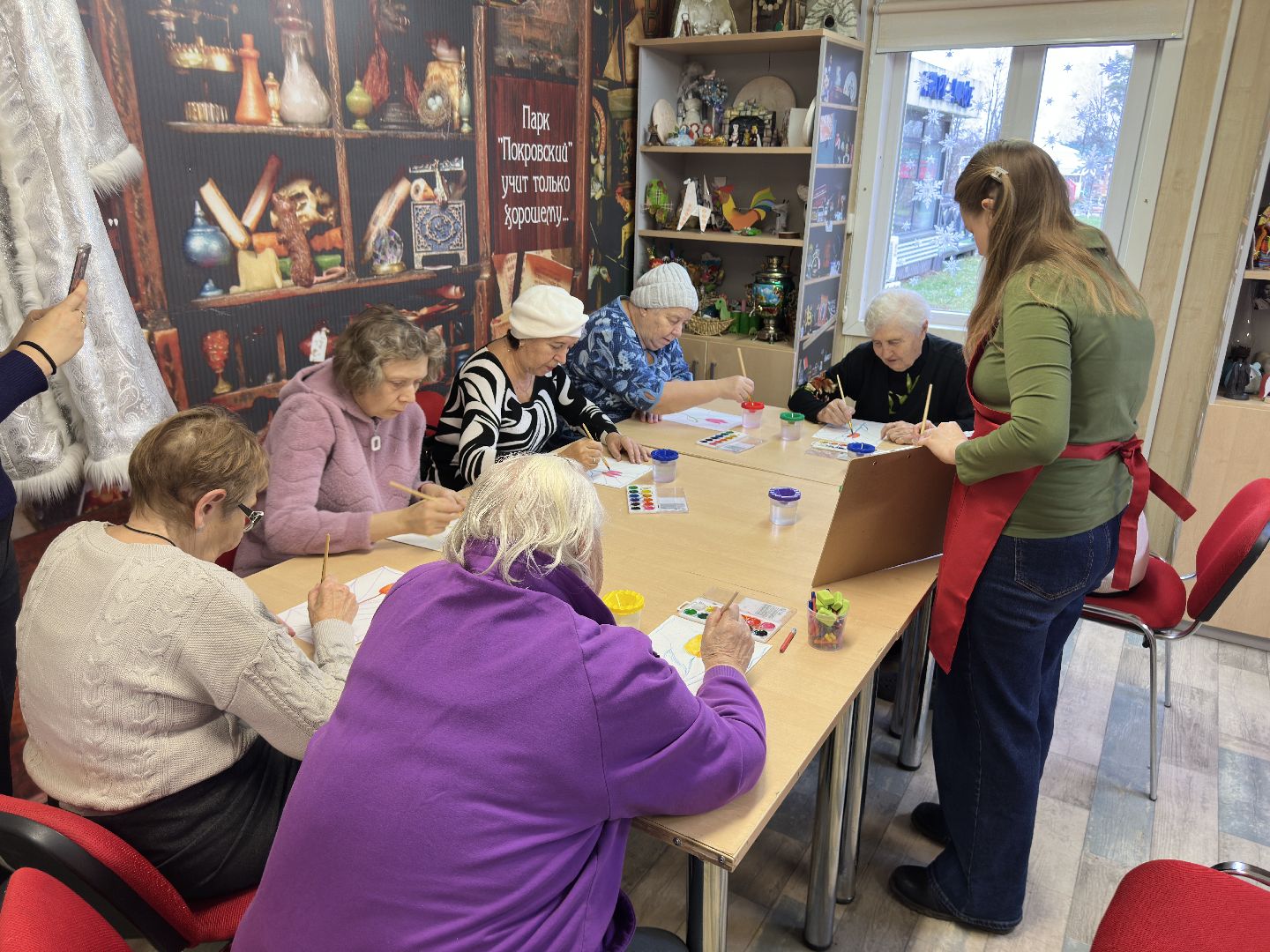 сергиво-посадский городской округ, хотьково, парк покровский, мастер класс, рисунки, активное долголетие,