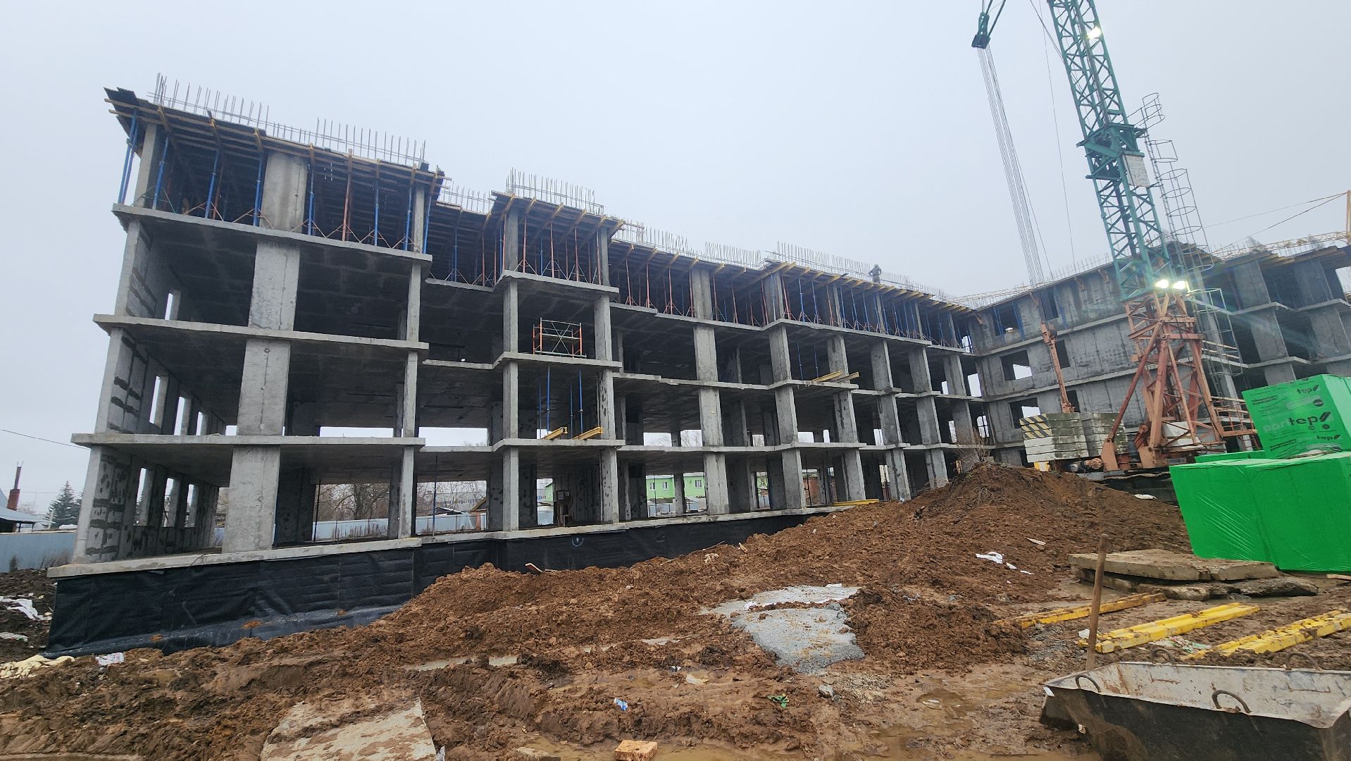 Зарайск, Строительство, Новый дом для переселенцев, Строительство нового дома,