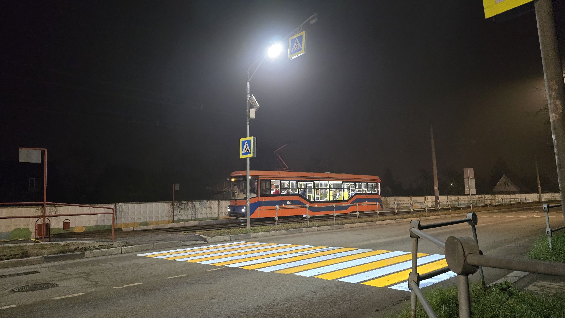 Коломна, проекционный пешеходный переход,