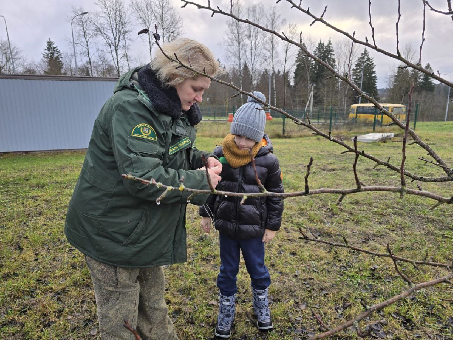 можайск, можайский муниципальный округ, подмосковье, образование, экология, юные лесничие, зимовка птиц, познавательный урок, школа,