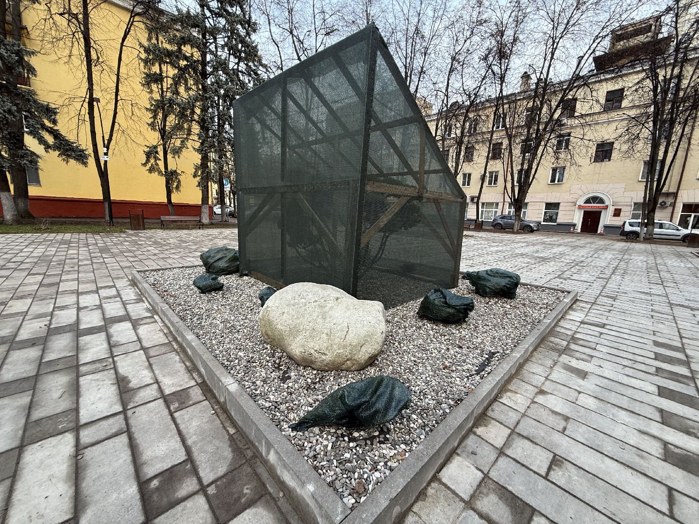 Реутов, Сквер , Бонсай , Зима,