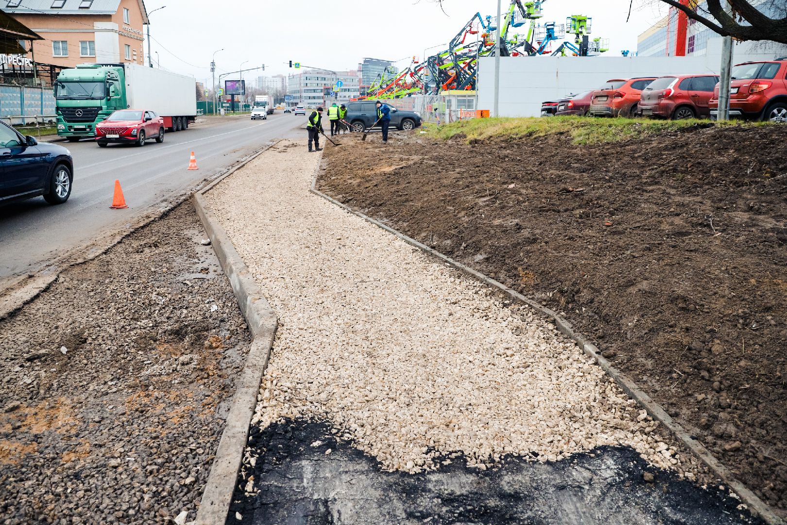 дорога, ремонт, авто, пешеход,