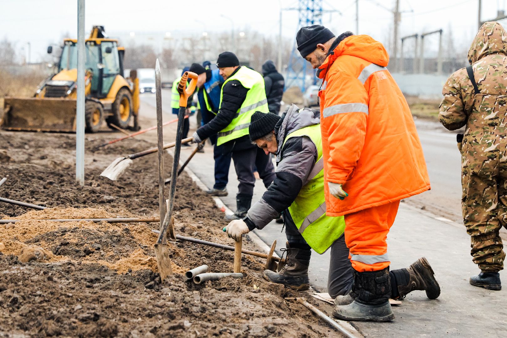 дорога, ремонт, авто, пешеход,
