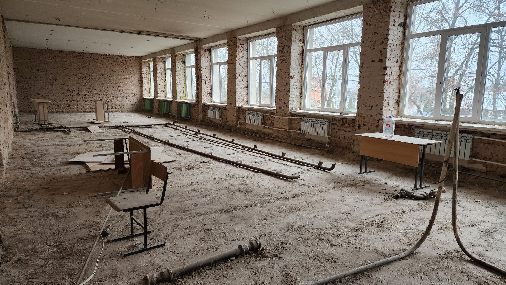 кашира, капитальный ремонт,  демонтажные работы, школа,