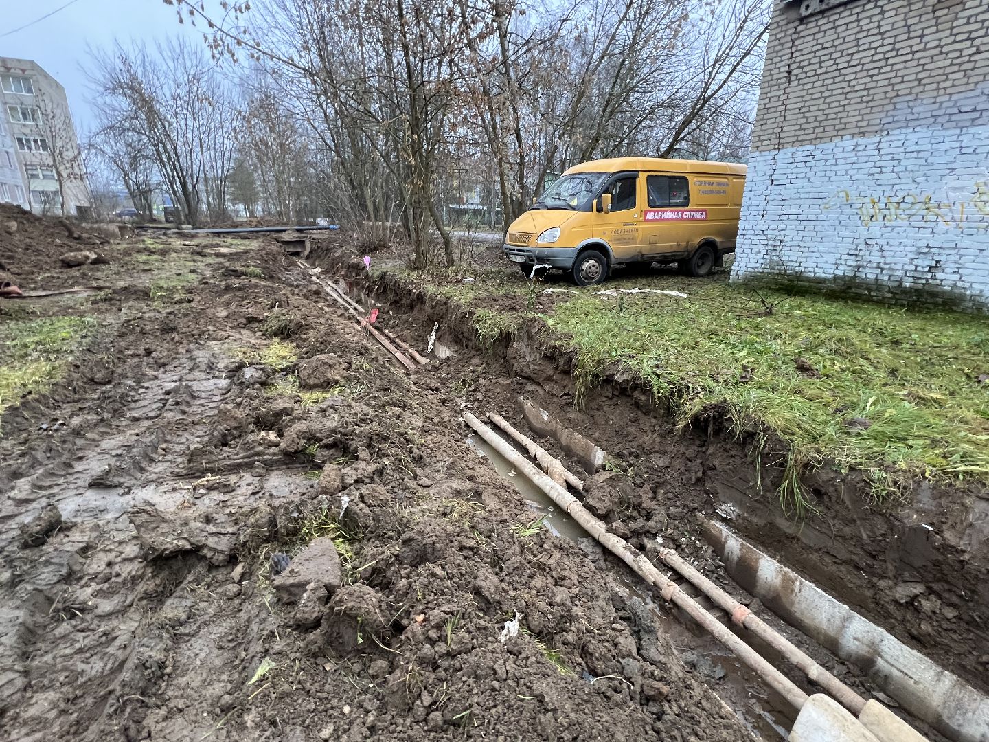 Ремонт теплотрассы Запркдня , талдомский городской округ, теплотрасса талдом, Тепло в Запрудне ,