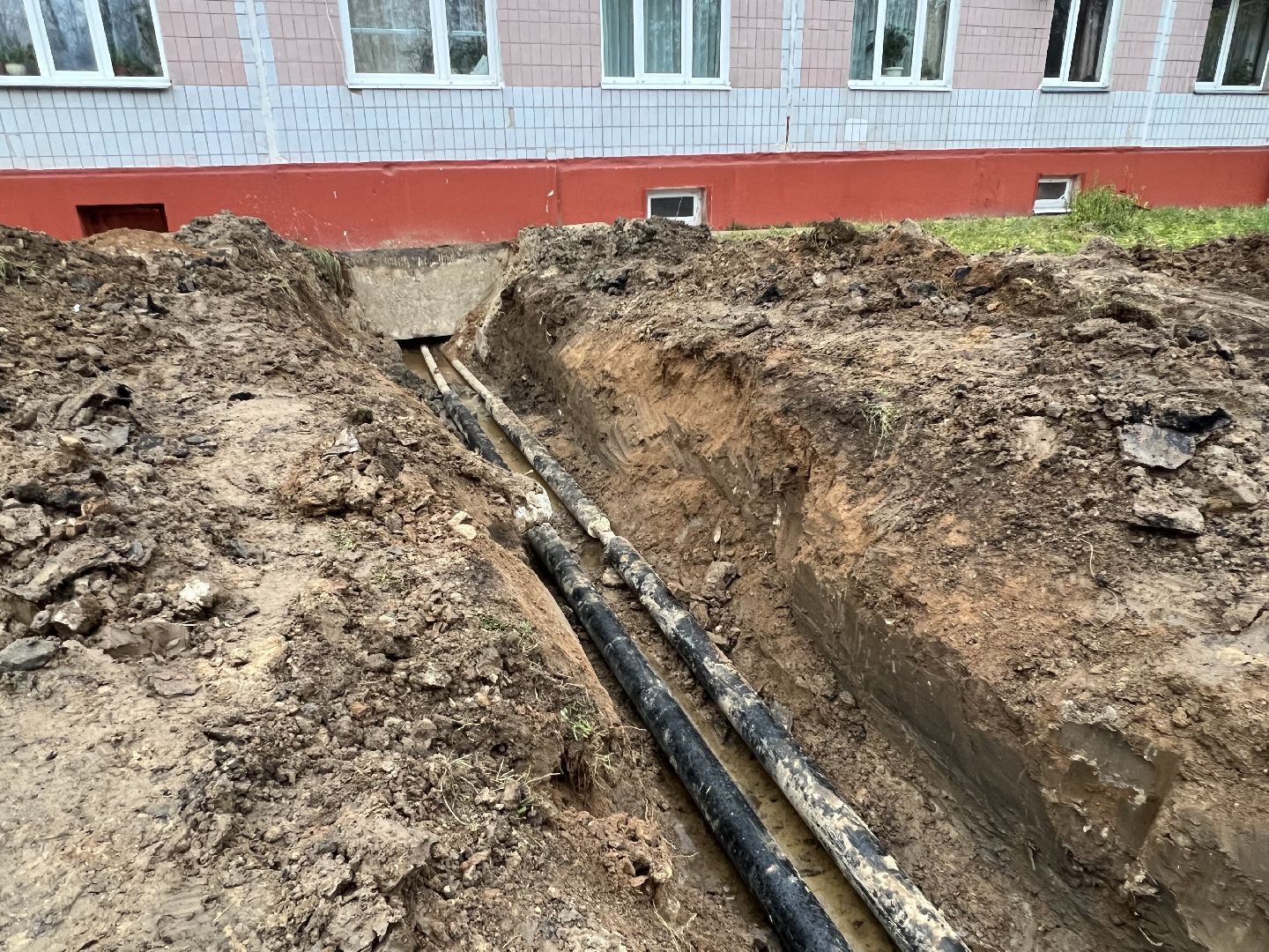 Ремонт теплотрассы Запркдня , талдомский городской округ, теплотрасса талдом, Тепло в Запрудне ,