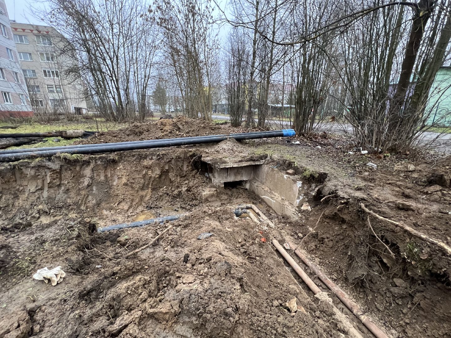 Ремонт теплотрассы Запркдня , талдомский городской округ, теплотрасса талдом, Тепло в Запрудне ,