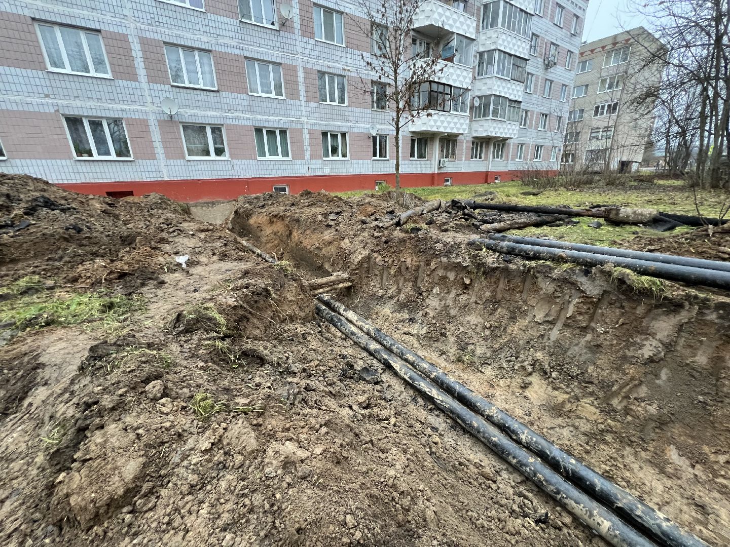 Ремонт теплотрассы Запркдня , талдомский городской округ, теплотрасса талдом, Тепло в Запрудне ,