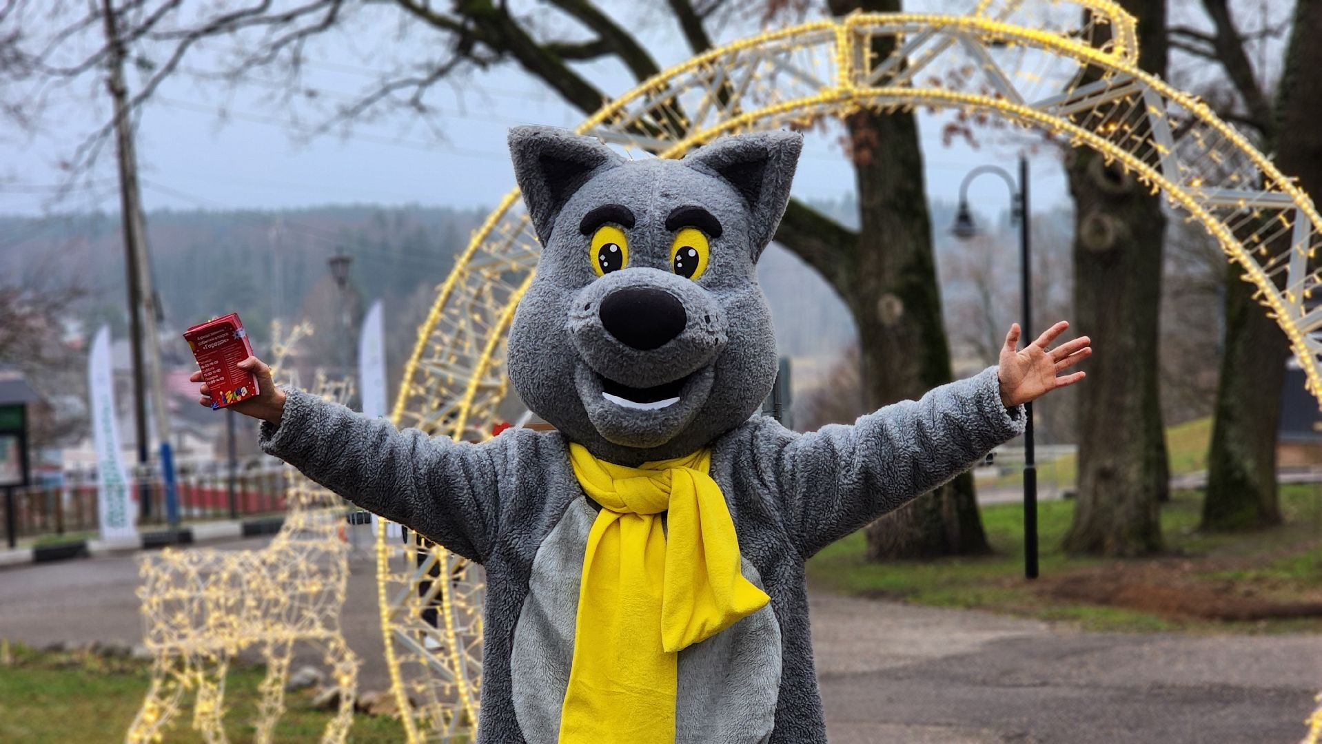 Руза, начало зимнего сезона, Парк городок, барабанное шоу,