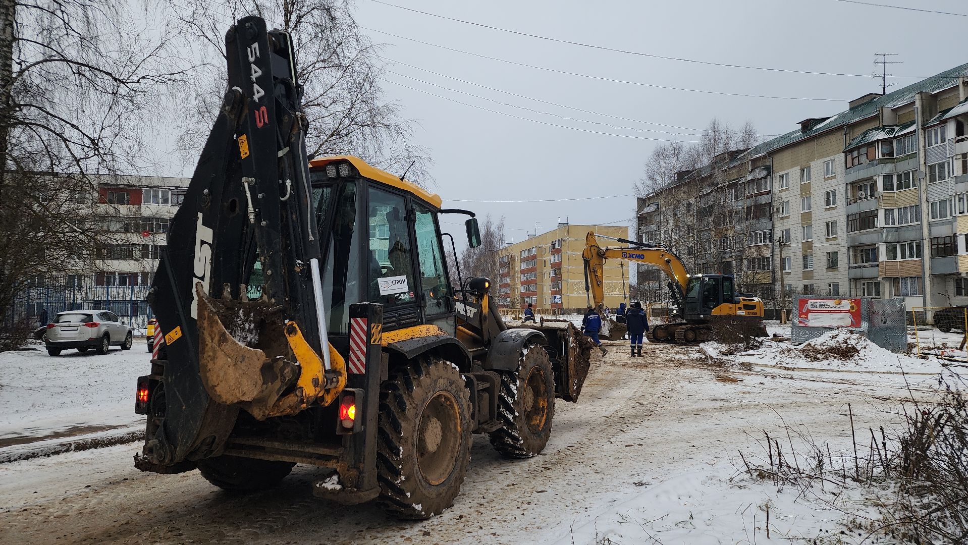 волоколамск, сычево, ремонт теплосети, жкх,
