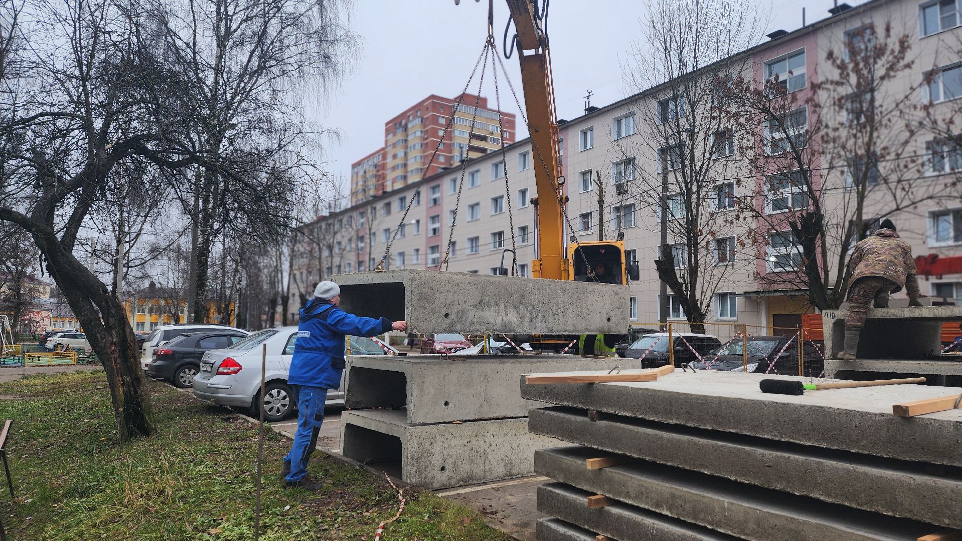 клин, улица новая, улица крюкова, ремонт теплосетей, газпром теплоэнерго,