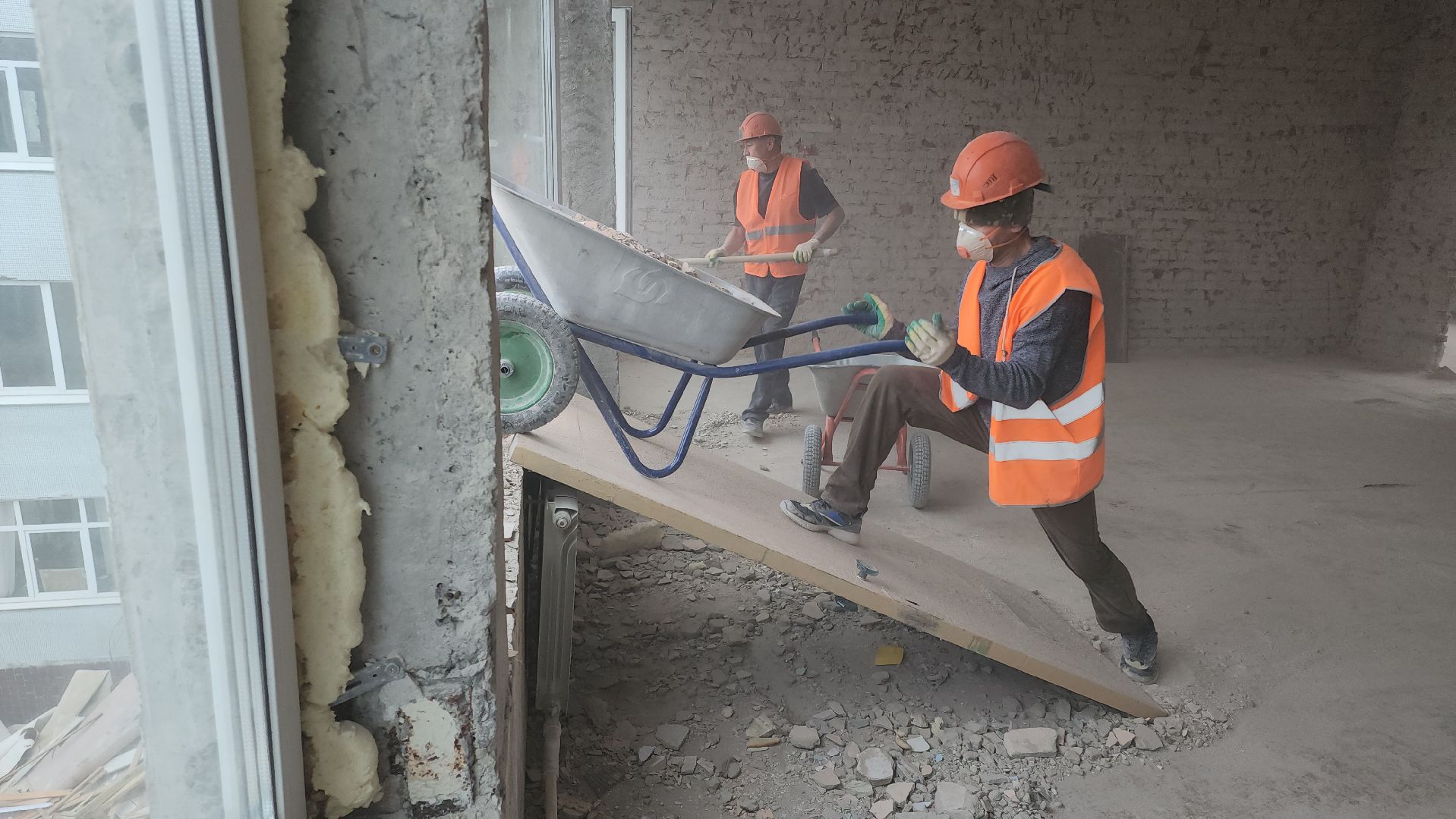 кашира, школа, капитальный ремонт, демонтажные работы, благоустройство,