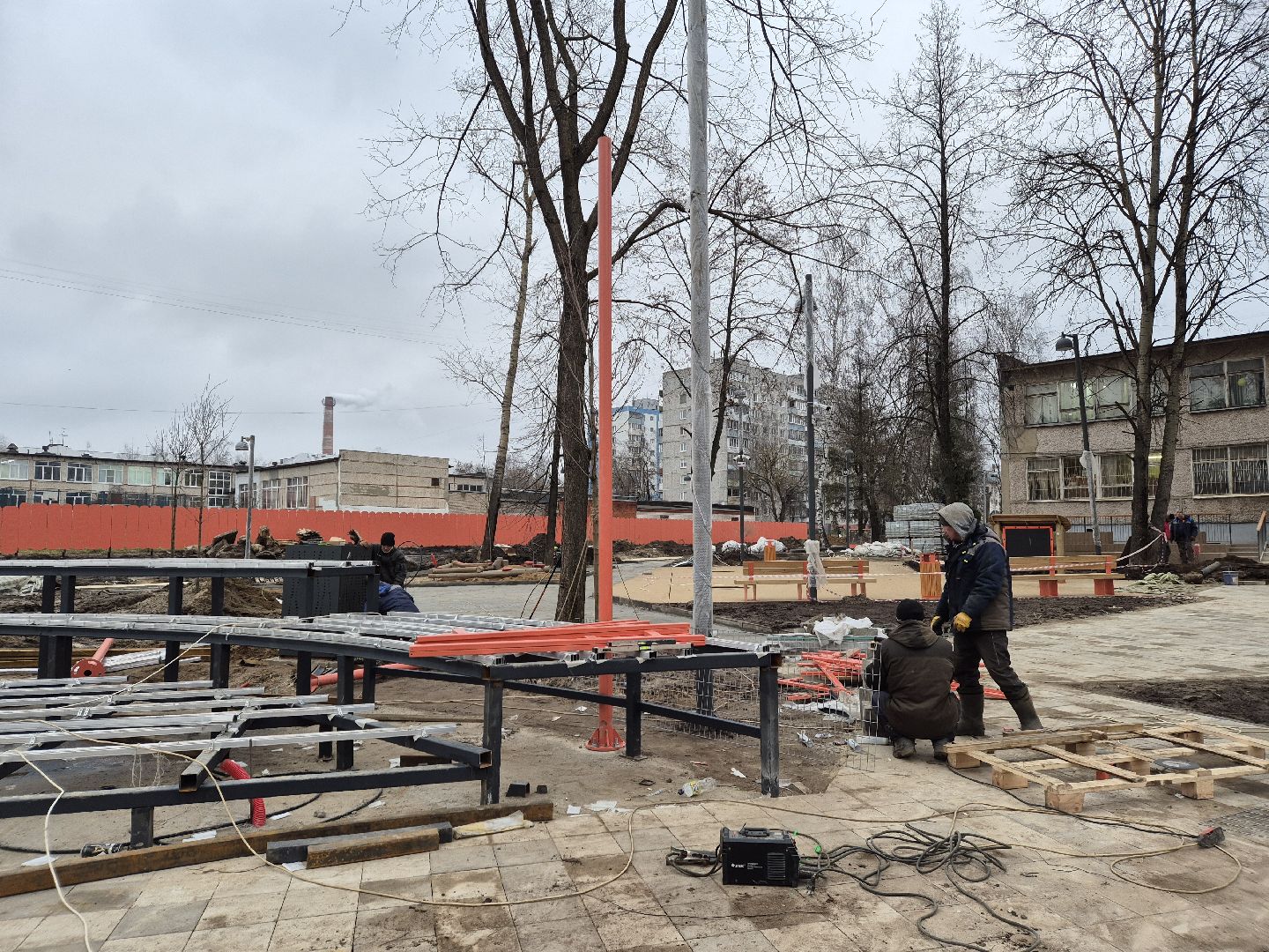 благоустройство , сквер заводской, ликино-дулево, орехово-зуевский округ,