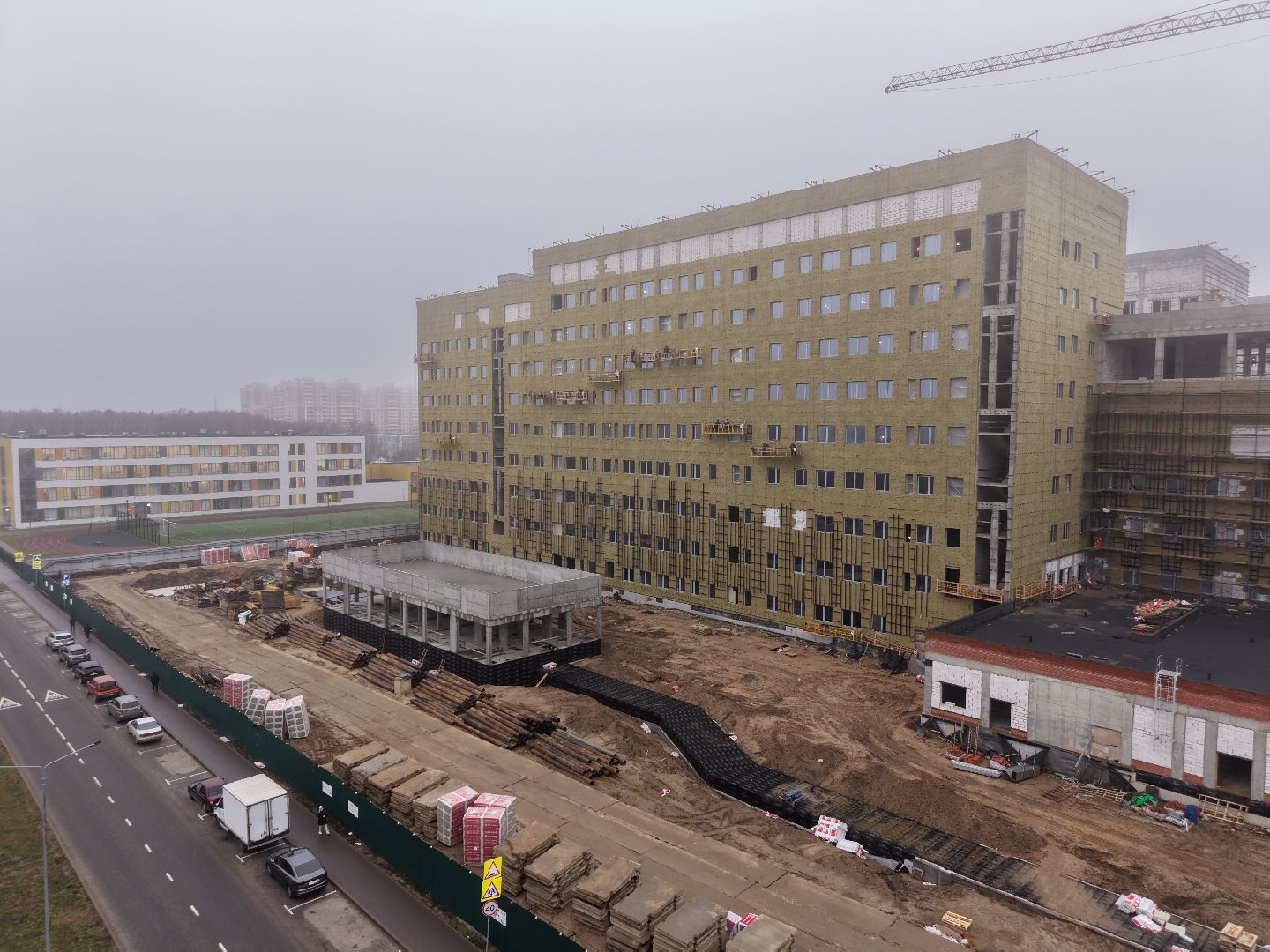 видео с коптера, больница в ольгино, больница балашиха,