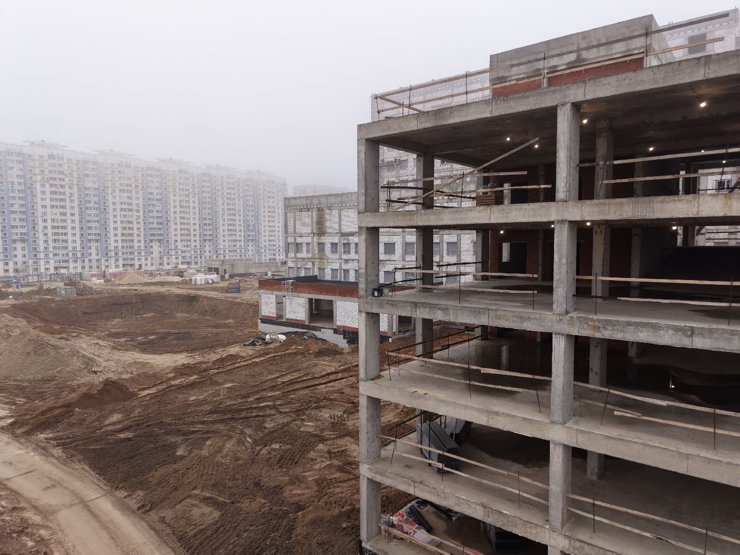 видео с коптера, больница в ольгино, больница балашиха,