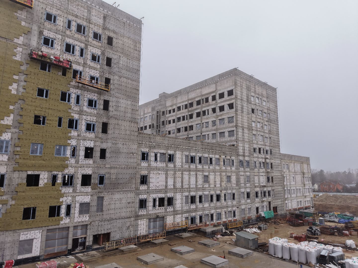 видео с коптера, больница в ольгино, больница балашиха,