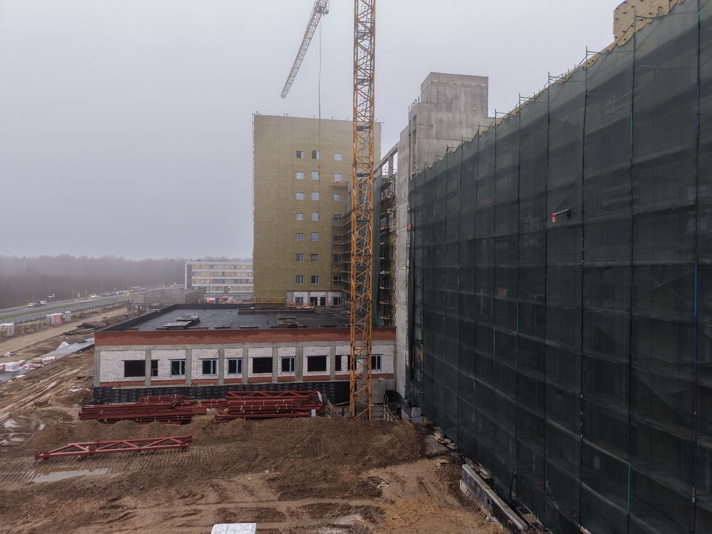 видео с коптера, больница в ольгино, больница балашиха,