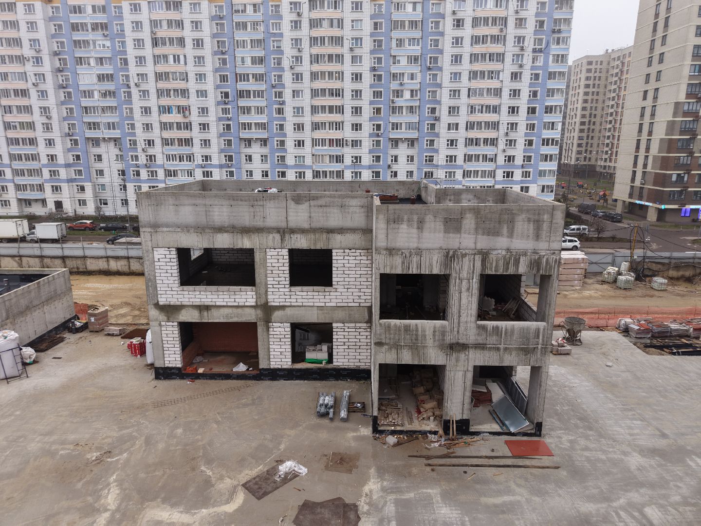 видео с коптера, больница в ольгино, больница балашиха,