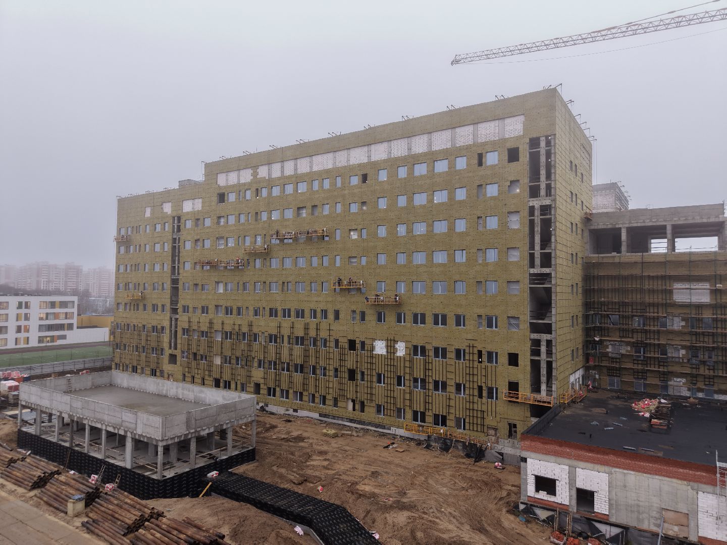 видео с коптера, больница в ольгино, больница балашиха,