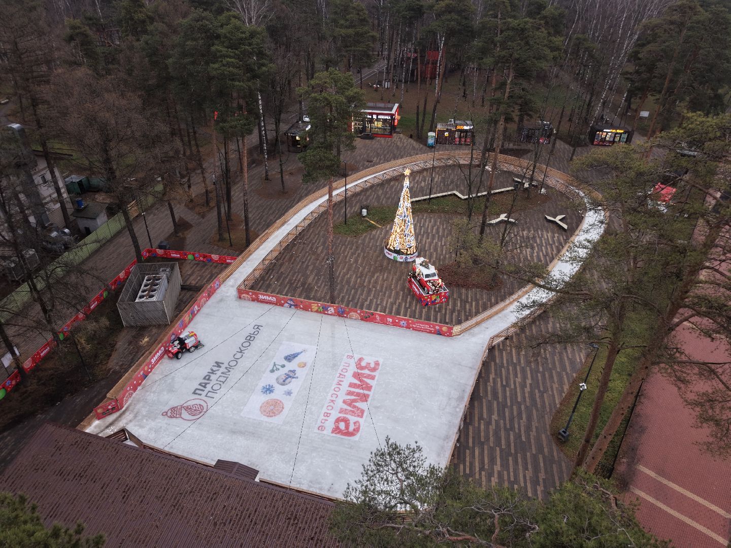 видео с коптера, новый год в балашихе,