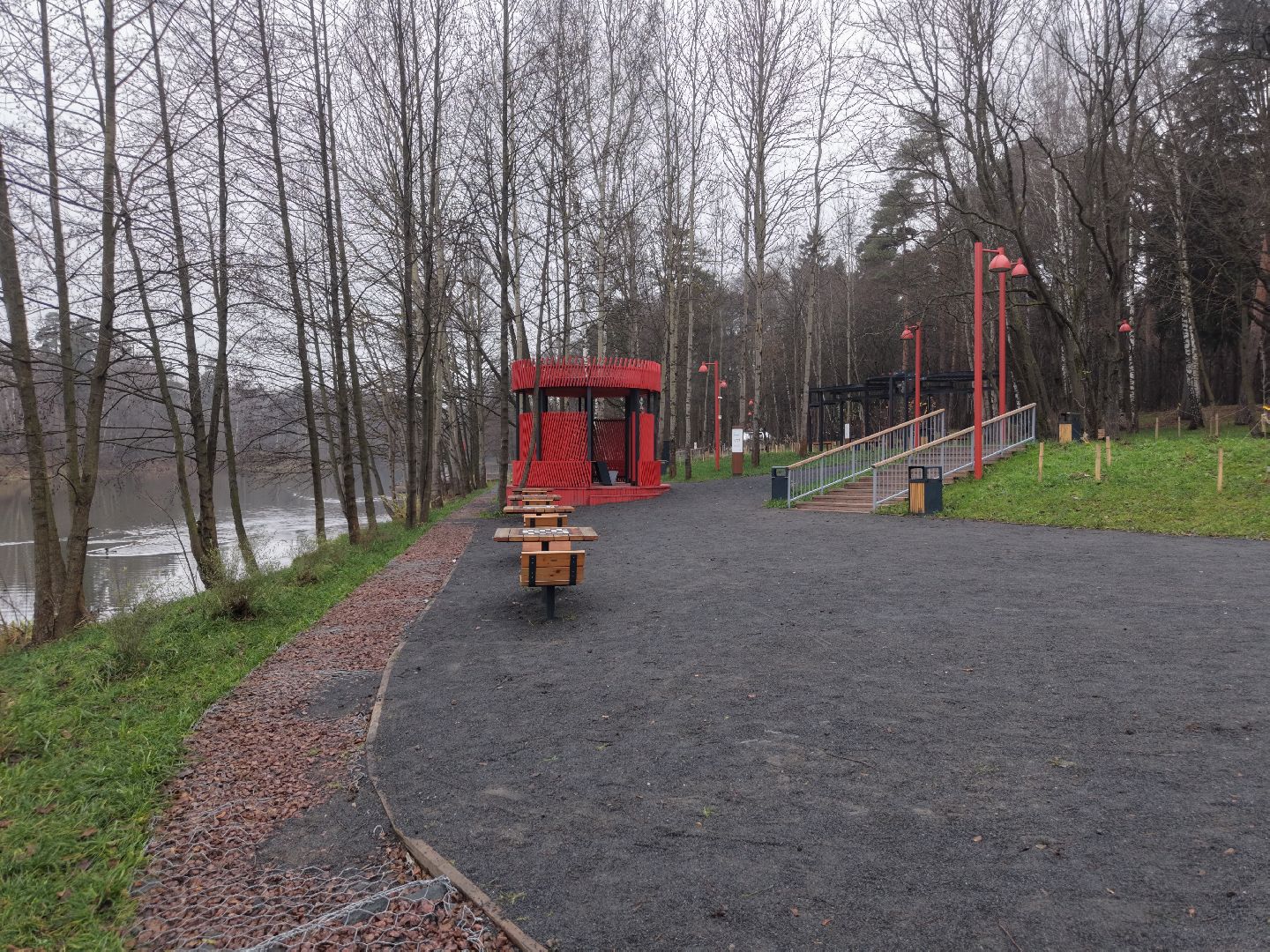 видео с коптера, Благоустройство Вишняковского лесопарка,