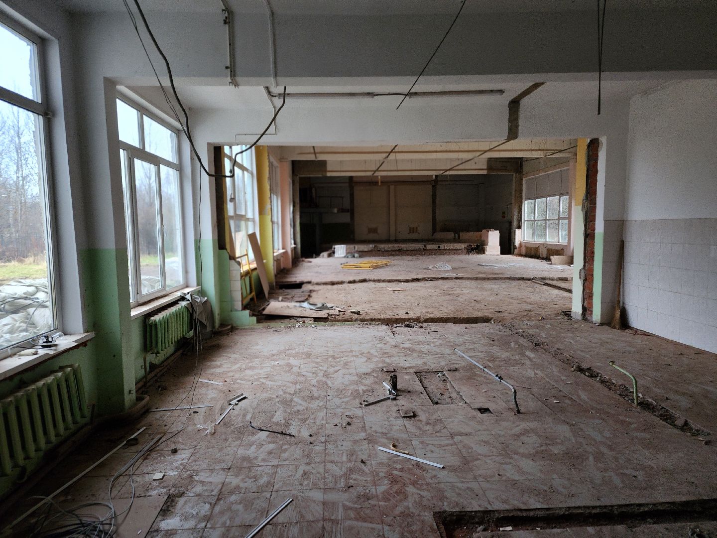 пушкинский городской округ,софрино, софринский образовательный комплекс, капитальный ремонт, демонтажные работы, возведение стен,