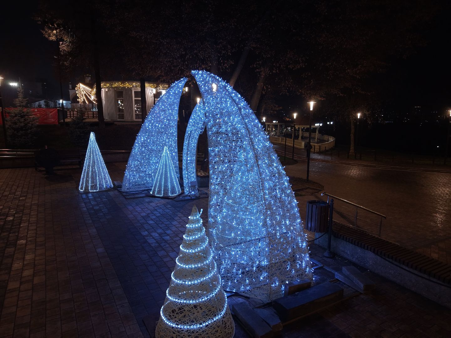 видео с коптера, елка в парке Талалихина , новый год в подольске, елка в подольске, парк талалихина,