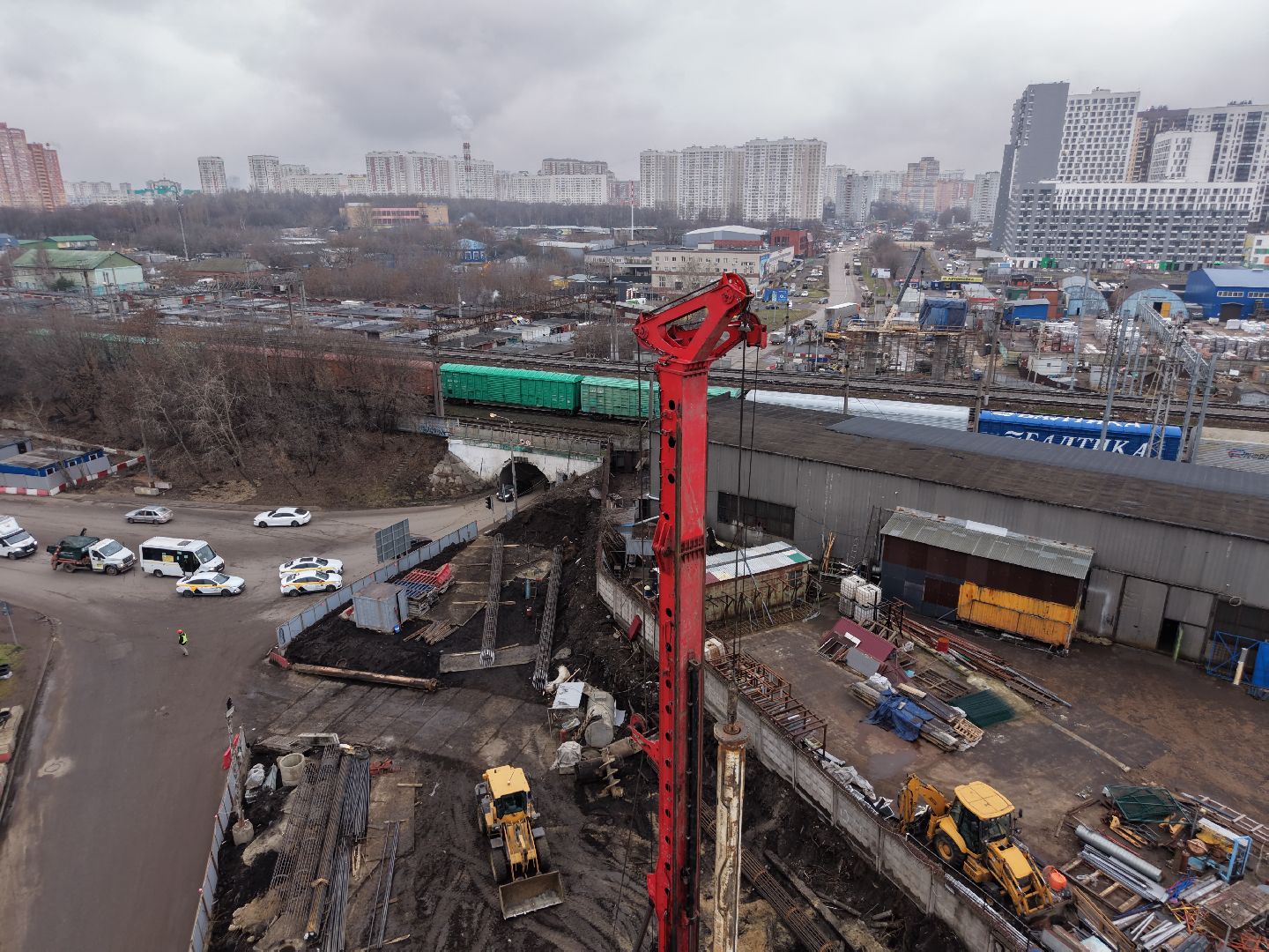 видео с коптера, путепровод через железную дорогу, путепровод в люберцах,