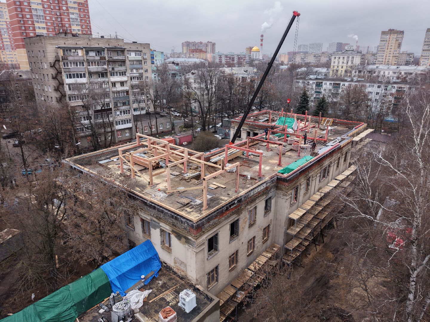 видео с коптера, ухтомская больница,