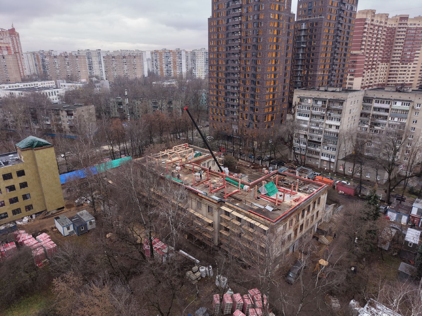 видео с коптера, ухтомская больница,