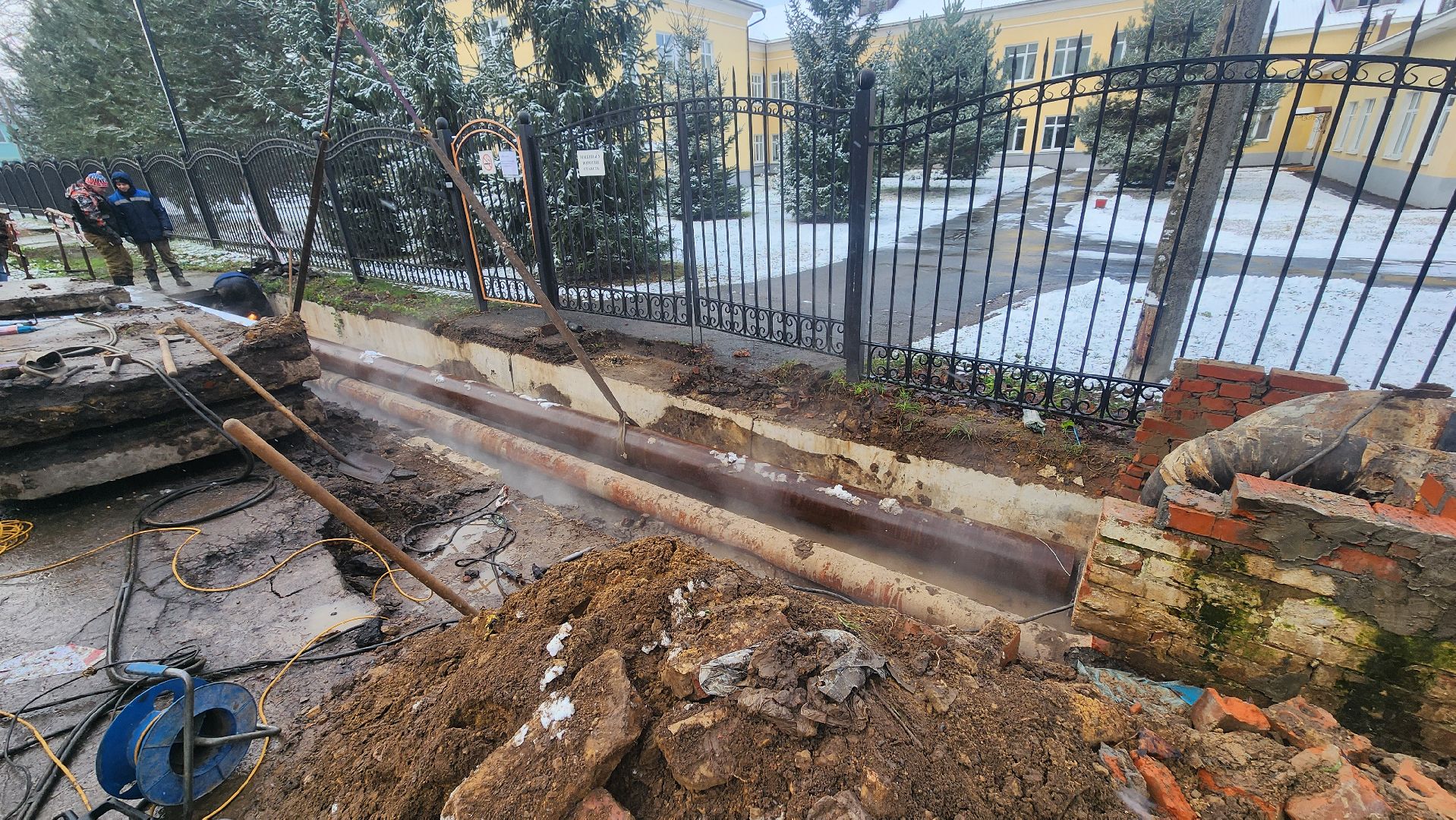 Зарайск, Ремонт теплосетей в Зарайске, Замена труб теплосети,