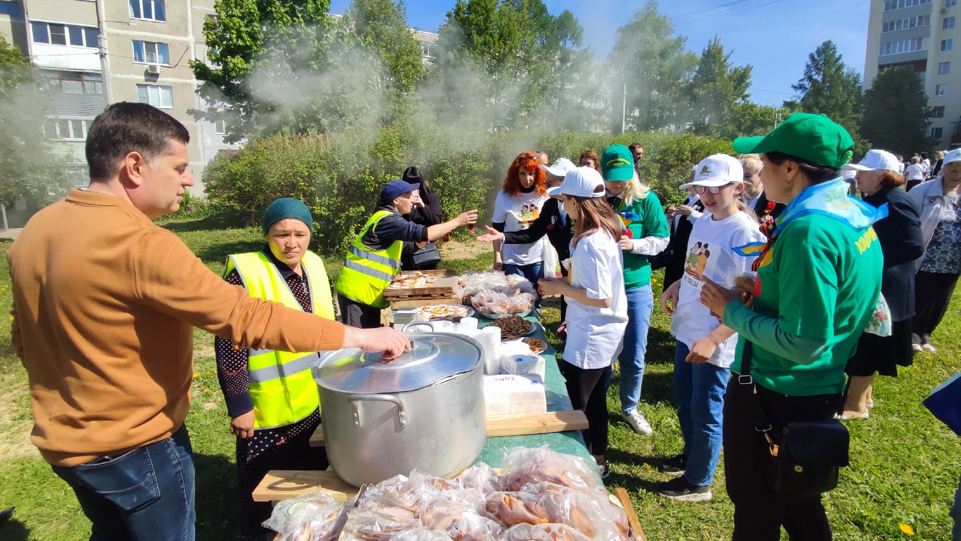 Кашира, лес победы, Юнармия, экологическая акция, солдатская каша, полевая кухня