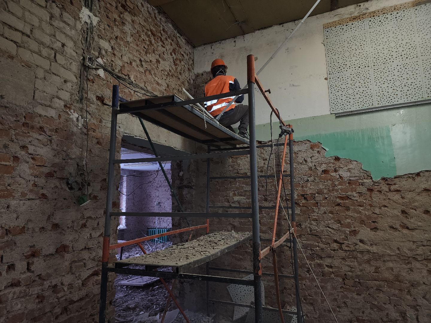 красноармейск, городской округ пушкинский, капремонт школы,демонтажные работы,