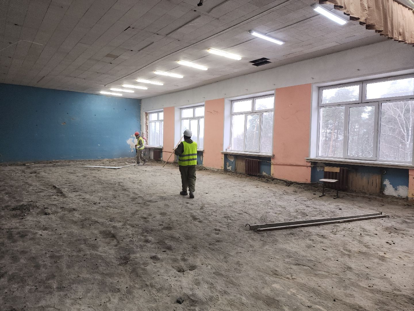 красноармейск, городской округ пушкинский, капремонт школы,демонтажные работы,