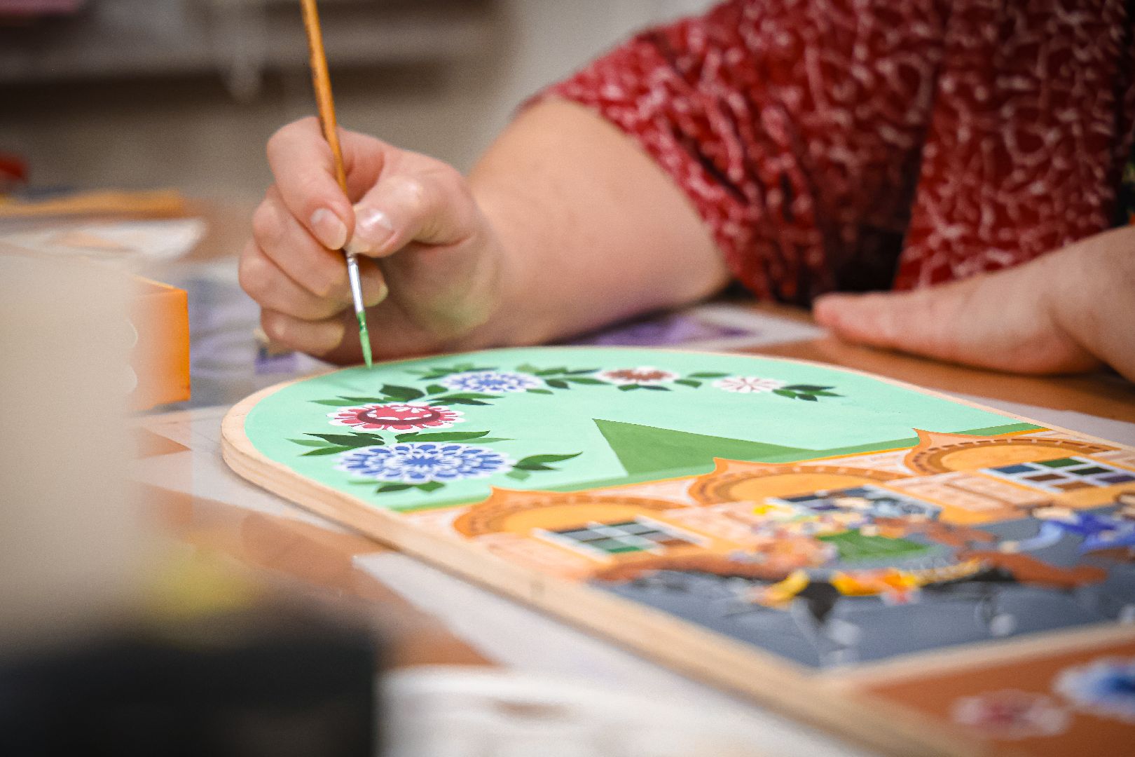 клин, общество,  культура, выставки, городецкая роспись, подмосковье,