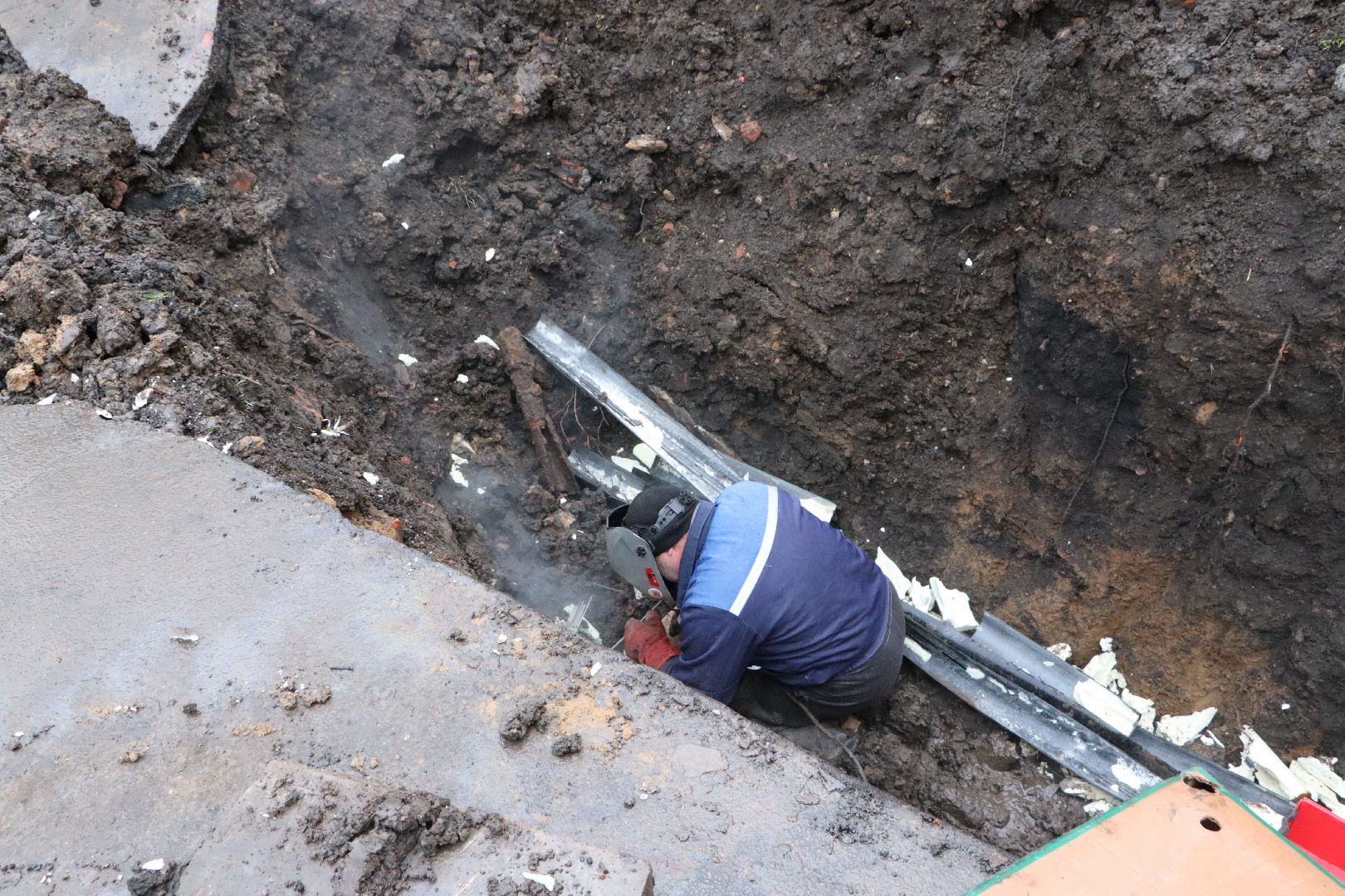 серебряные пруды, поселок успенский, ликвидация аварии на теплотрассе,