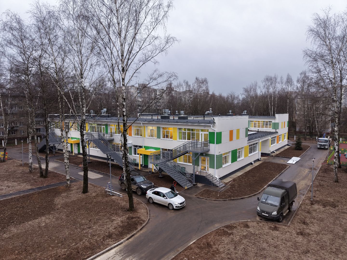 видео с коптера, детский сад в подольске,